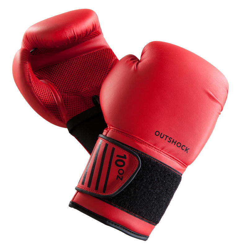 GUANTES DE BOX 100 ROJO, boxeadores nivel iniciación hombre o mujer GUANTES DE BOX 100 ROJO, boxeadores nivel iniciación hombre o mujer
