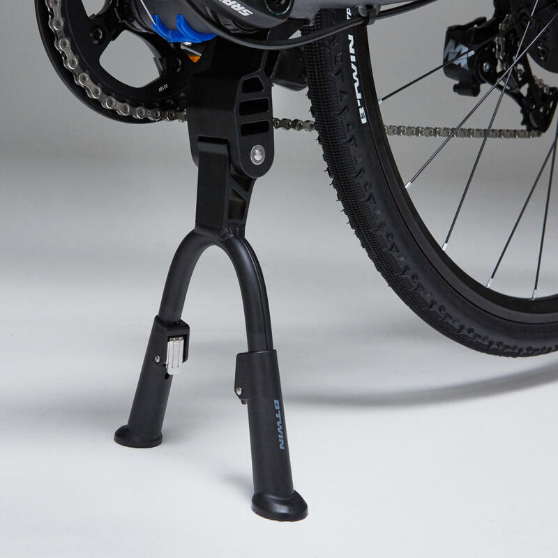 Béquille double vélo repliable sur le côté et hauteur ajustable