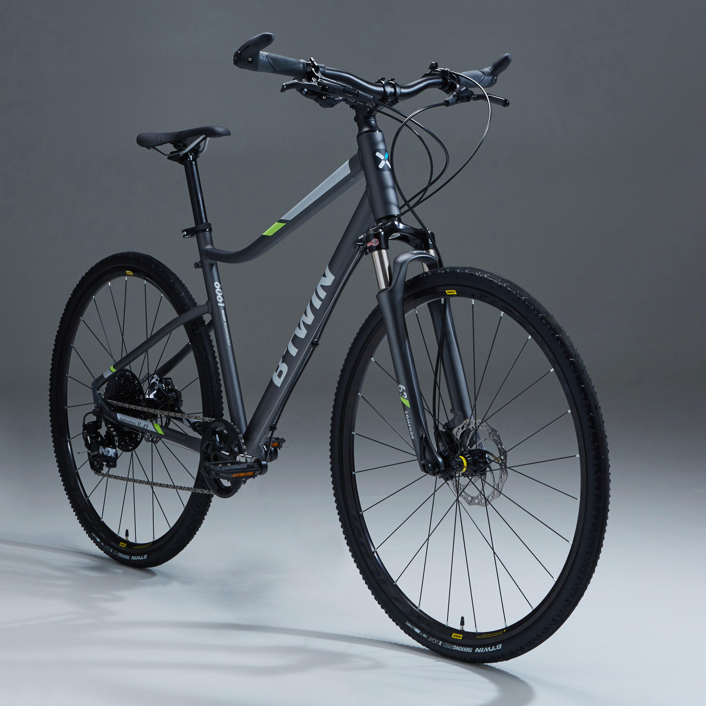 btwin mens hybrid bike