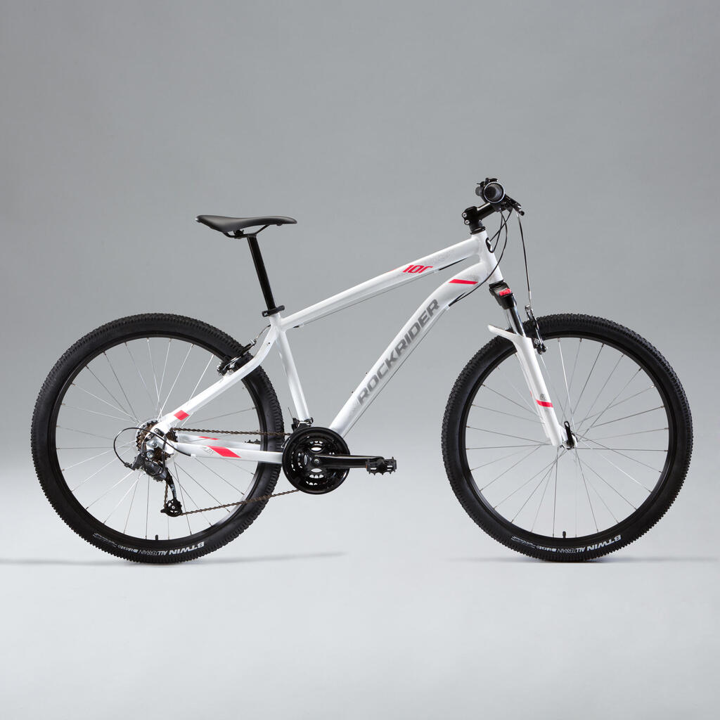 VÉLO VTT ST 100 FEMME BLANC ROSE AF 27,5