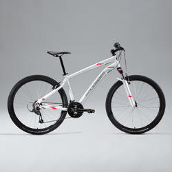Velo Vtt St 100 Femme Blanc Rose 27 5 Rockrider Decathlon