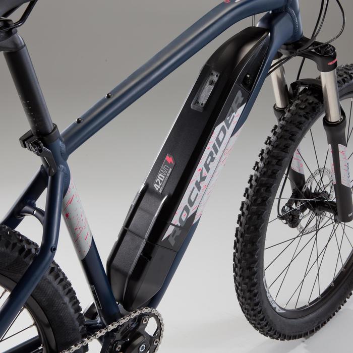 Mtb Elettrica A Pedalata Assistita Donna E St 500 Azzurra 27 5 Rockrider Decathlon