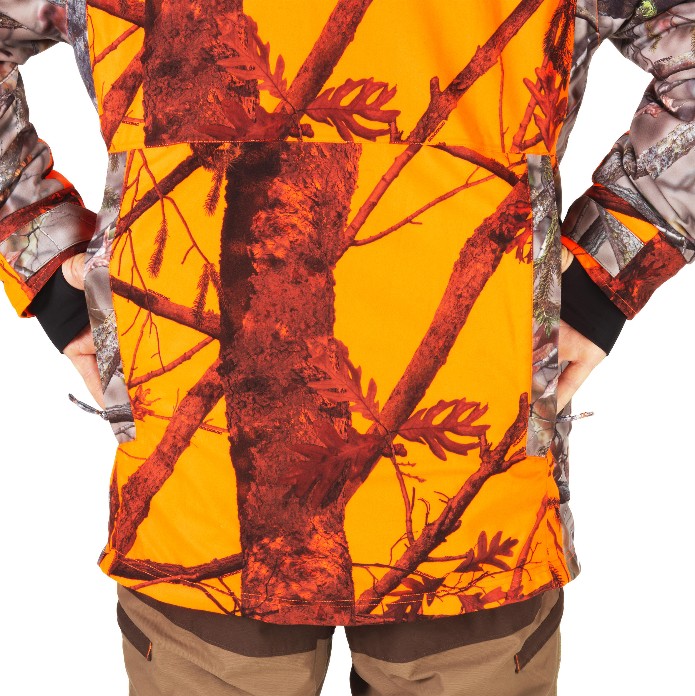500 Warm Waterproof Jacket Blaze Camo Decathlon