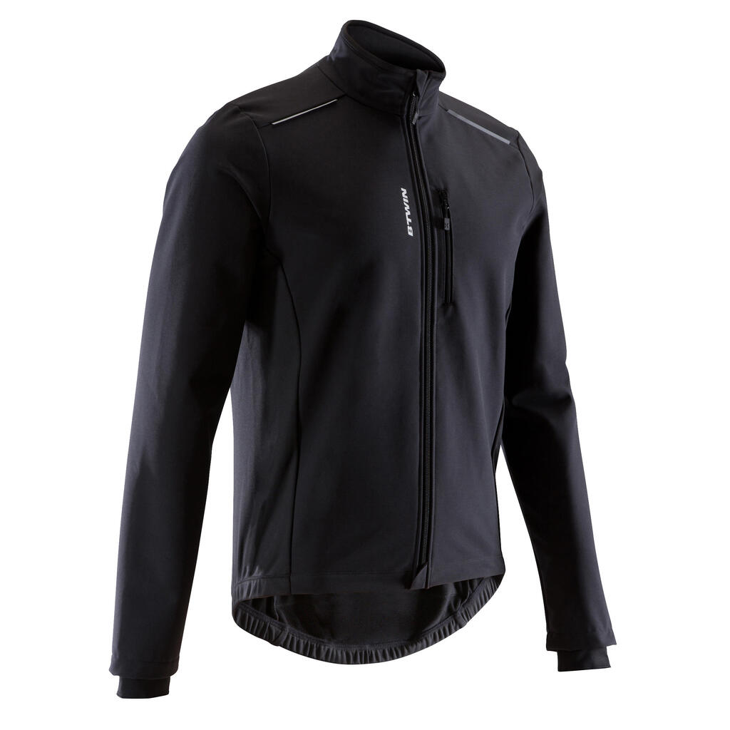 Men's road cycling touring winter jacket 100 - black