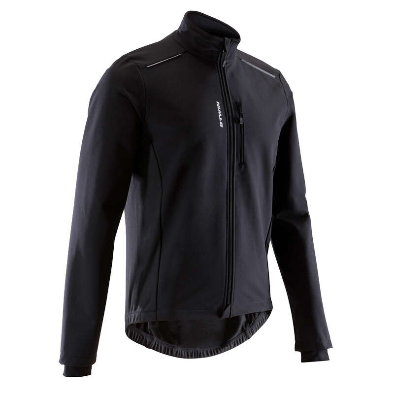 MEN COLD WEATHER ROAD CYCLING APPAREL Cycling - RC 100 Winter Road Cycling Jacket - Black TRIBAN - Cycling