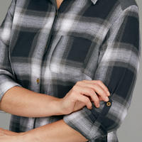 Siva karirana ženska košulja dugih rukava TRAVEL100