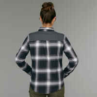 Women's Trekking Shirt Travel 100 - Black Check