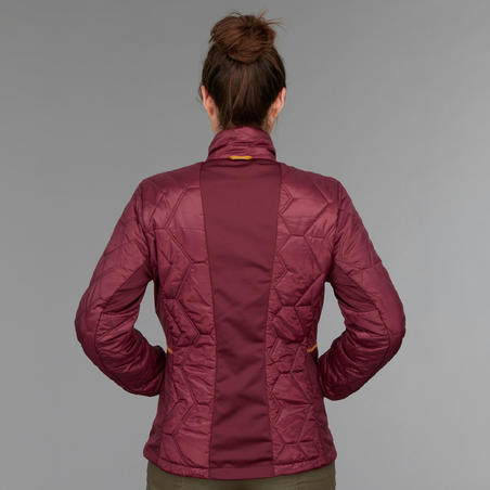 Жіноча куртка Travel 500 для трекінгу, 3-в-1 – рожева