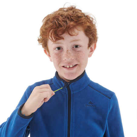 MH150 Kids' Fleece Hiking Jacket - Blue