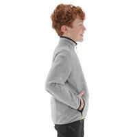 Kids' MH150 grey hiking fleece jacket