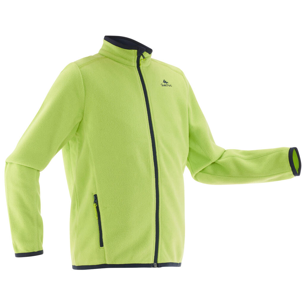 Mh150 kids' hiking fleece jacket - green