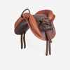 Horse Riding Synthetic Pony Saddle 100 - Brown