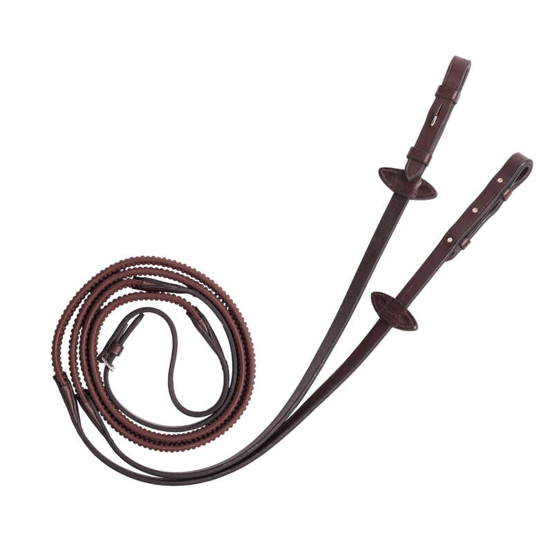 FOUGANZA 580 Strass Horse Riding Reins For Horse Brown...