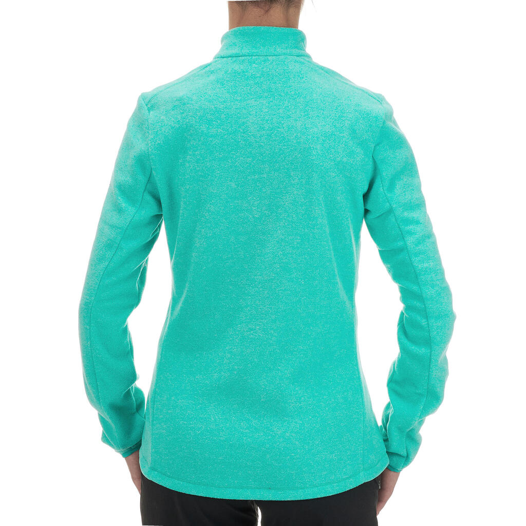 MH100 Women's Mountain Hiking Fleece - Turquoise Stripe