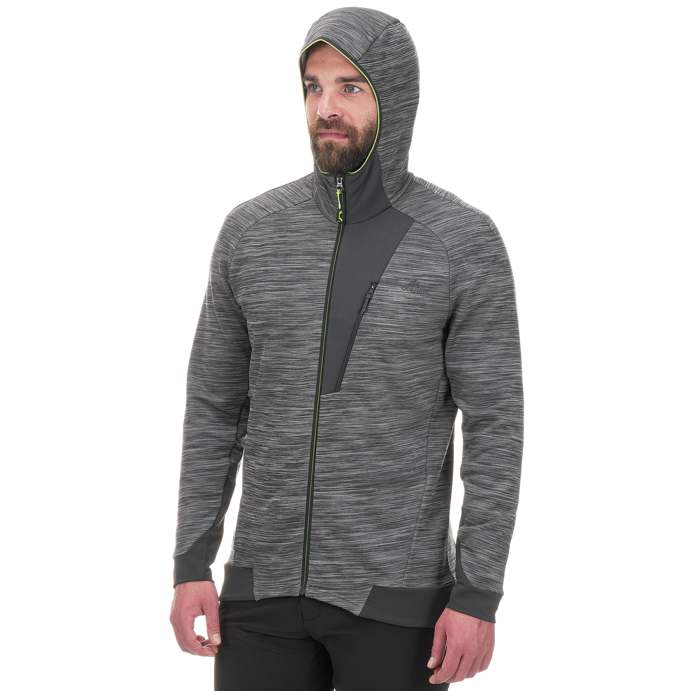 grey fleece jacket men's