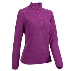 Women’s Mountain Walking Fleece MH100 - Plum
