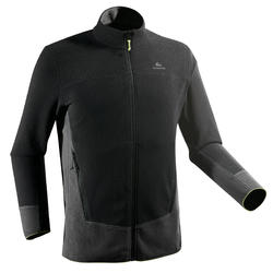 เสื้อผ้าฟลีซผู้ชายสำหรับใส่เดินป่าบนภูเขารุ่น MH520 (สีดำ)