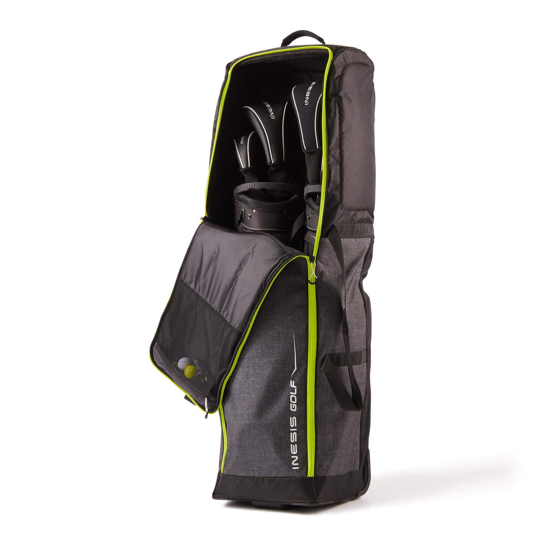 Golf travel rolling cover bag INESIS grey