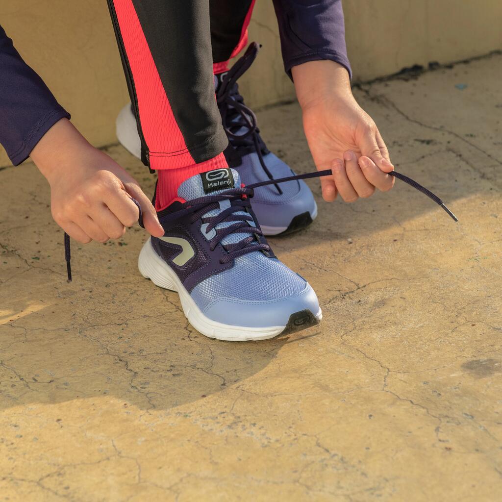 Detská bežecká obuv Run Support na šnurovanie ružovo-bordová