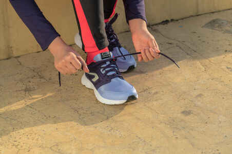 حذاء رياضي RUN SUPPORT بأربطة للأطفال - بنفسجي/وردي 