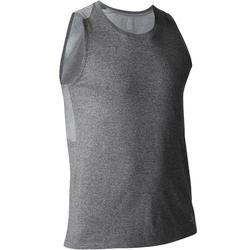 Débardeur 900 slim Gym Stretching & Pilates homme gris foncé chiné