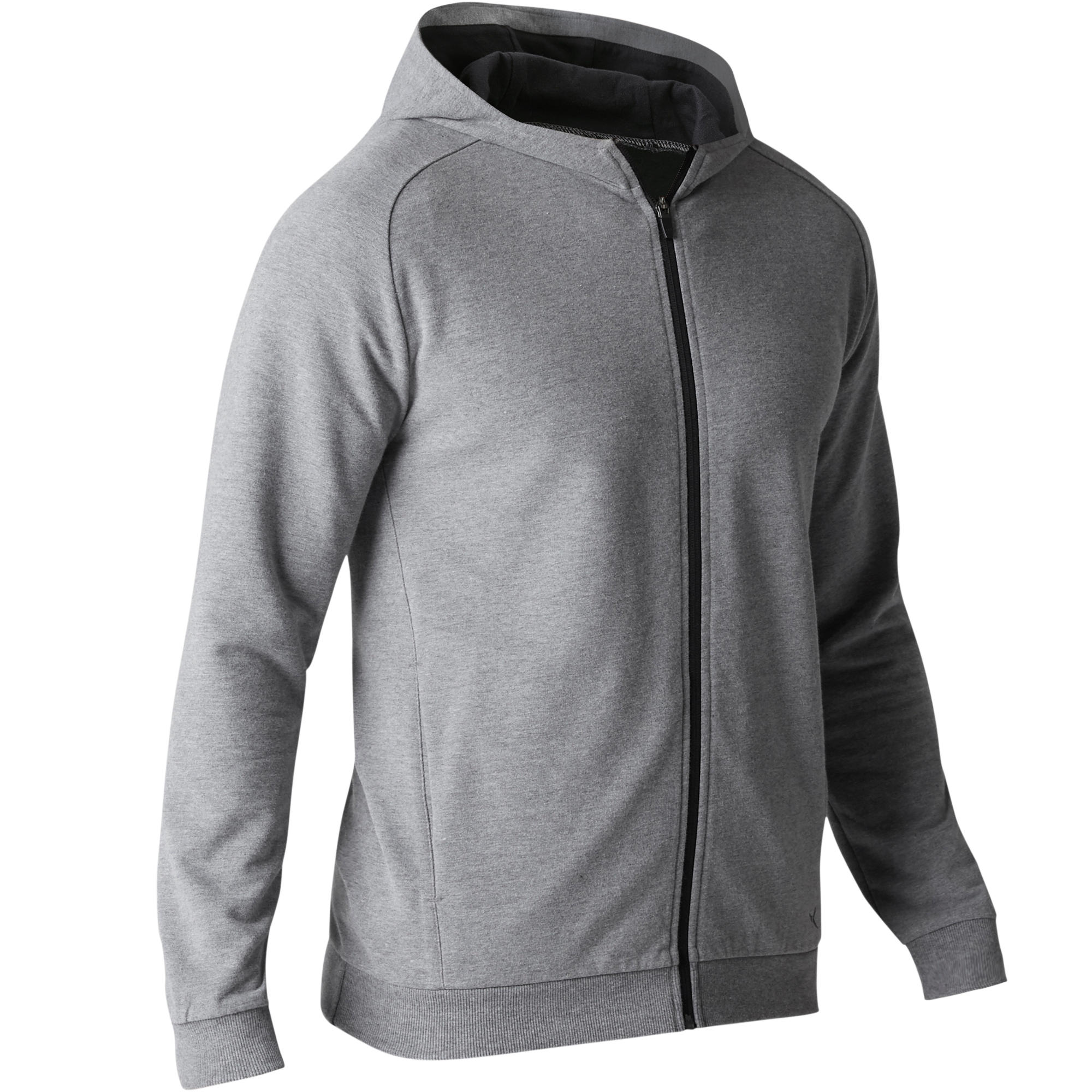 500 Gym Stretching Hooded Jacket - Light Grey