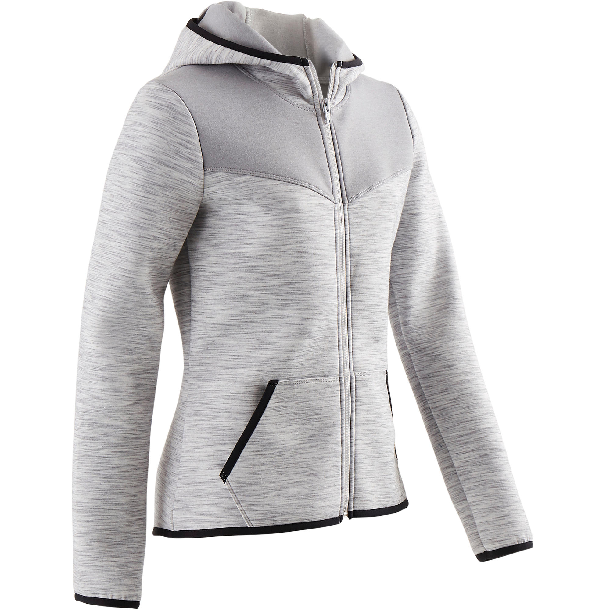 Domyos Warm Vest Met Capuchon Ademend Katoen 500 Meisjes Gym Kinderen Gemeleerd Grijs domyos kopen in de aanbieding Domyos Warm Vest Met Capuchon Ademend Katoen 500 Meisjes Gym Kinderen Gemeleerd Grijs domyos kopen in de aanbieding