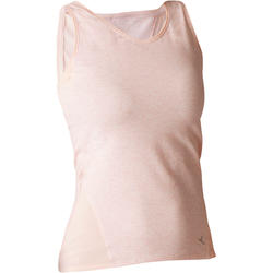 Débardeur 520 Gym Stretching femme rose clair chiné