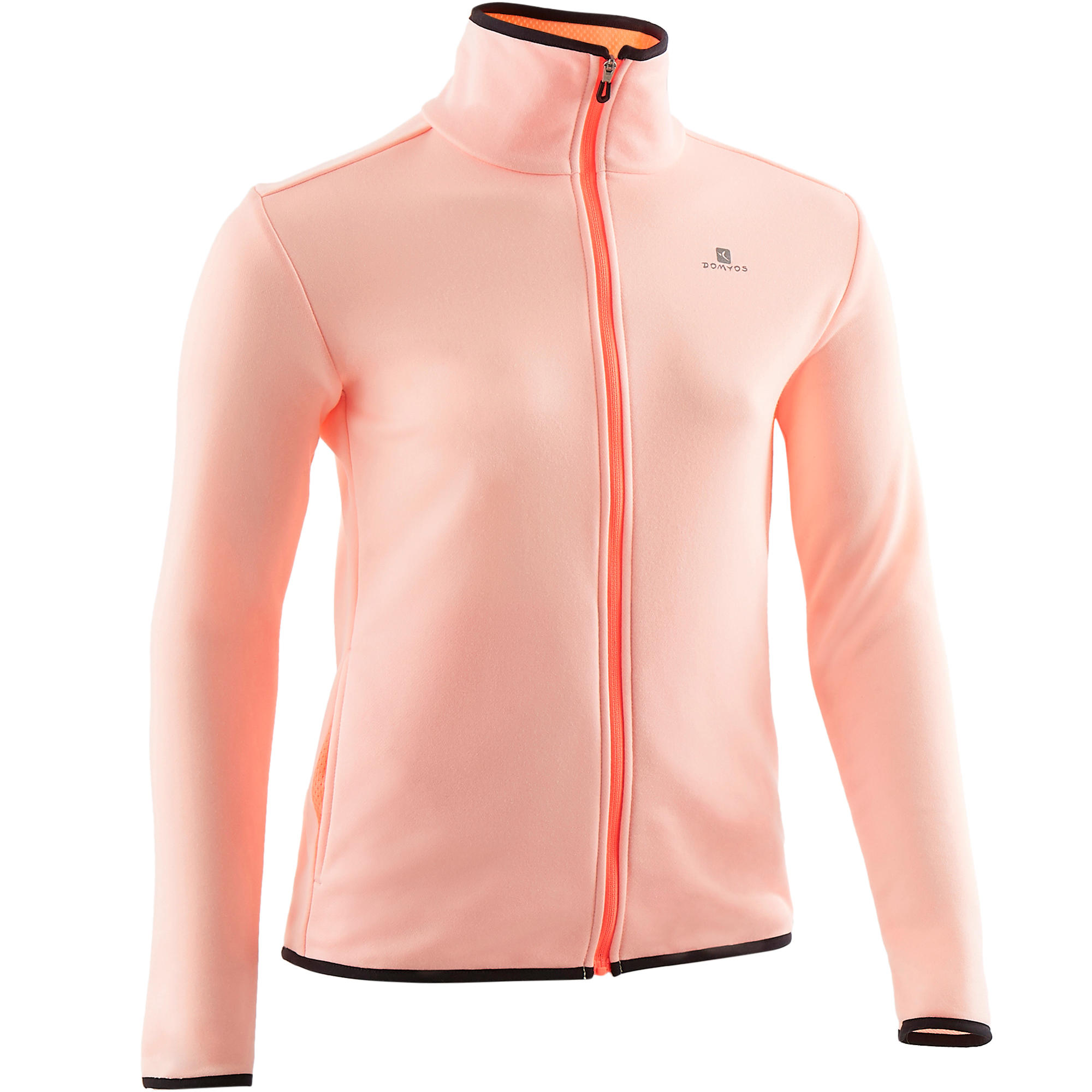 S500 Girls' Gym Jacket Coral Domyos by Decathlon