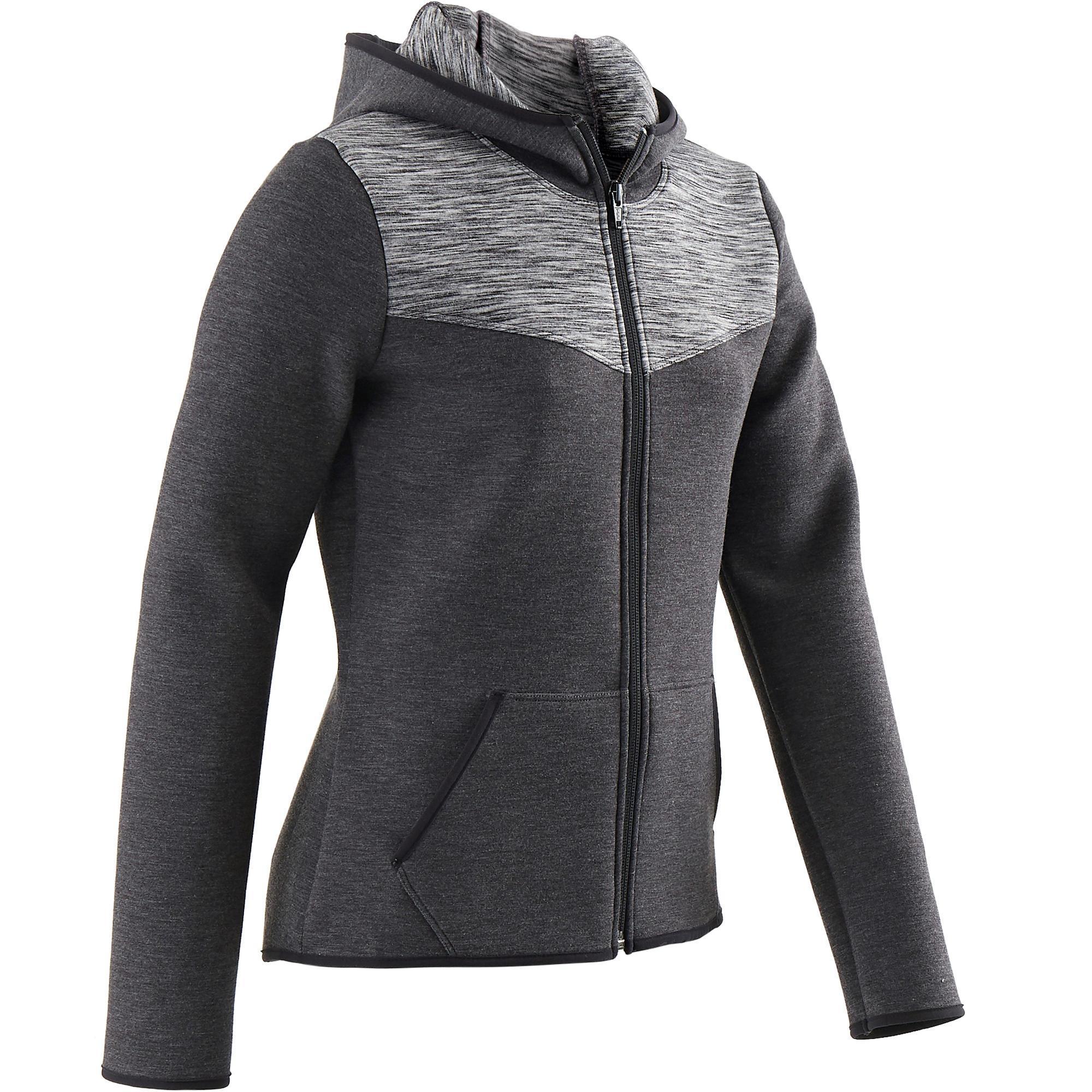 500 Spacer Girls' Gym Jacket - Black 