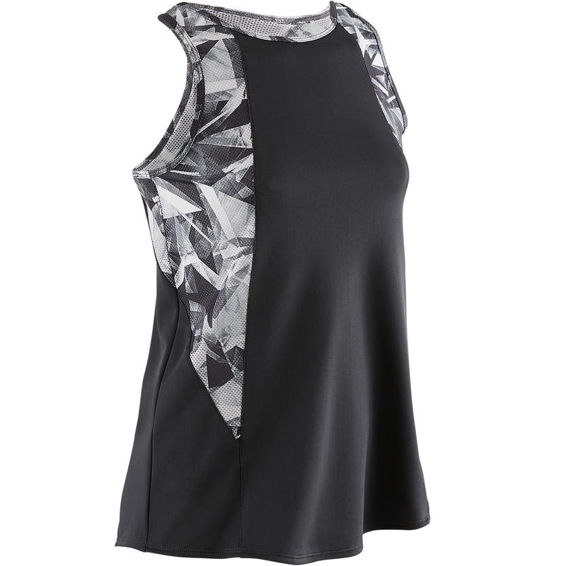 S900 Girls' Gym Tank Top - Grey Print S900 Girls' Gym Tank Top - Grey Print
