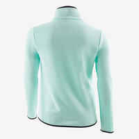 S500 Girls' Warm Breathable Synthetic Gym Jacket - Light Green