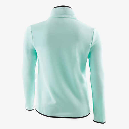 S500 Girls' Warm Breathable Synthetic Gym Jacket - Light Green