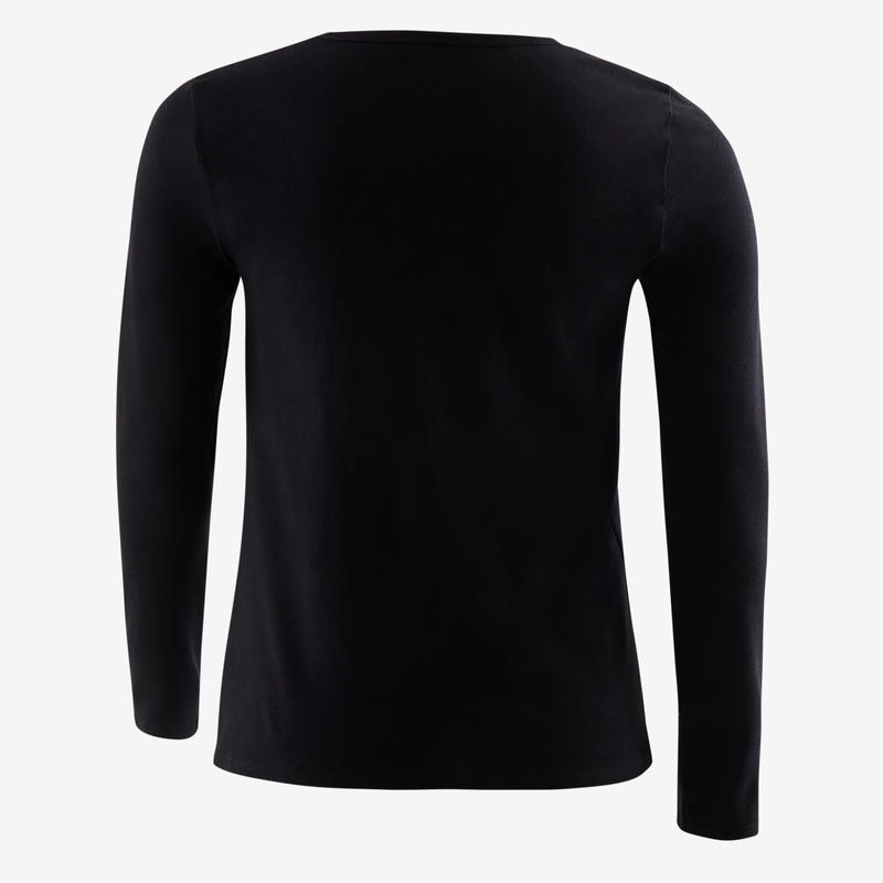 Langarmshirt 100 Gym Kinder Schwarz Bedruckt Domyos By Decathlon