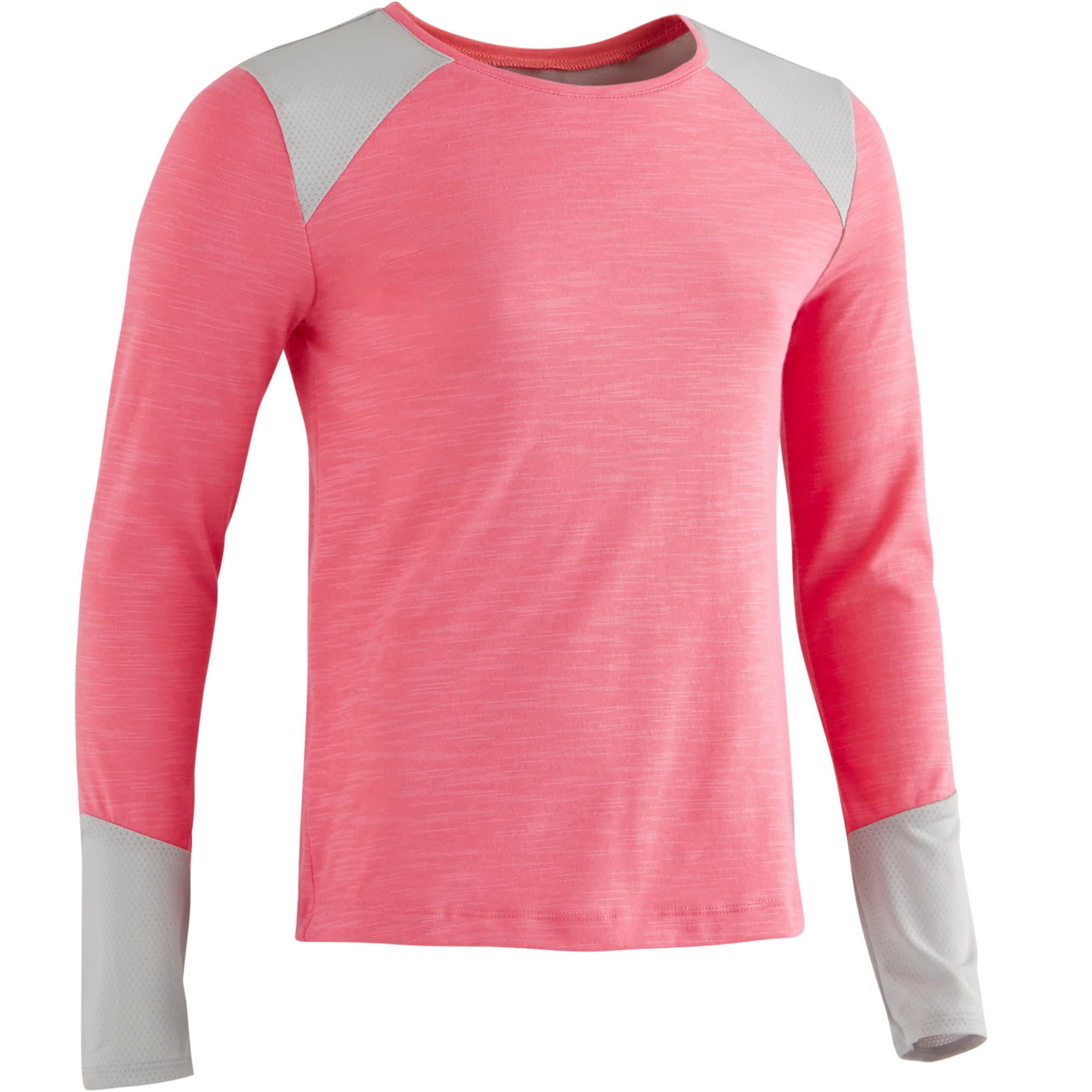 Long-Sleeved Gym T-Shirt - Pink - Decathlon