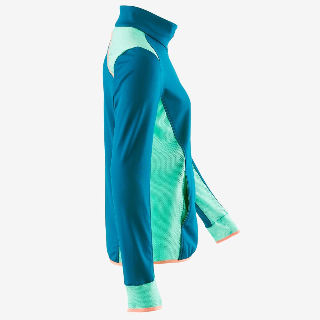 S900 Girls' Gym Jacket - Blue Print