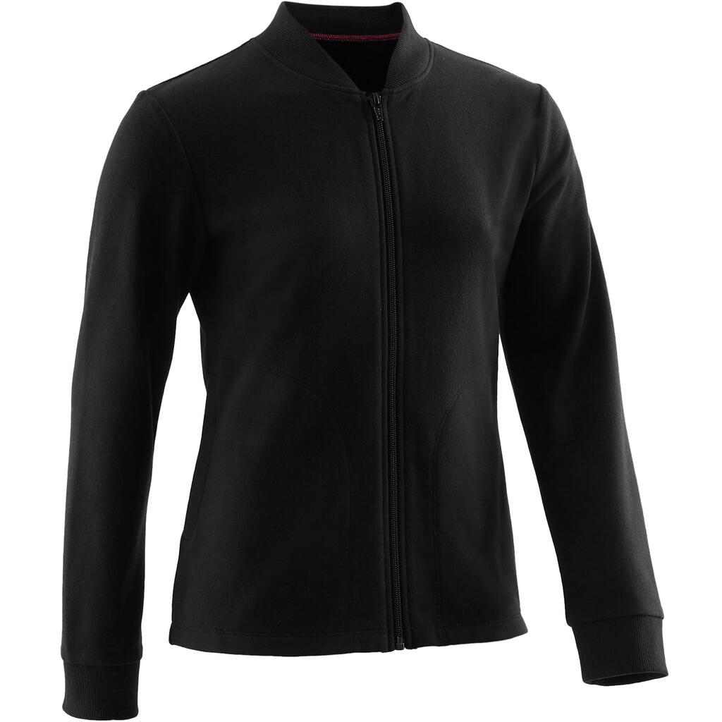 100 Girls' Gym Jacket - Black