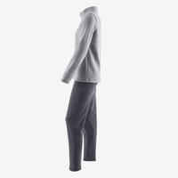 100 Warmy Zip Girls' Warm Tracksuit - Grey