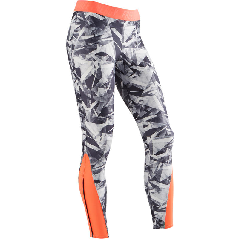 S900 Girls' Gym Leggings - White Print S900 Girls' Gym Leggings - White Print