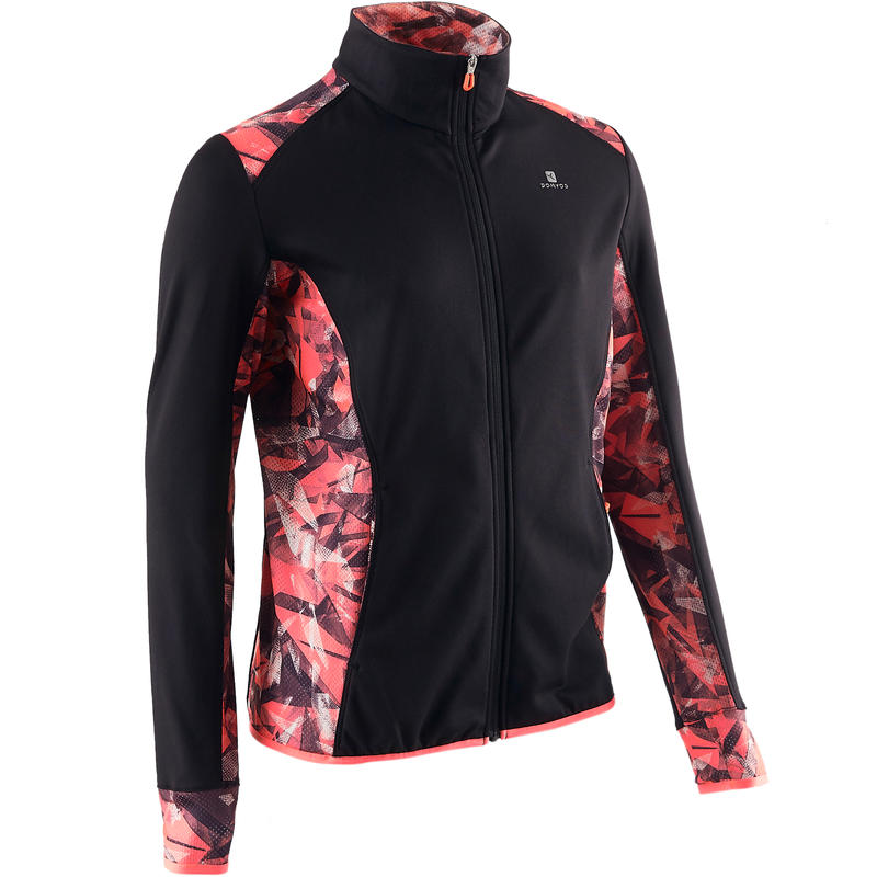 S900 Girls' Gym Jacket - Black Print S900 Girls' Gym Jacket - Black Print