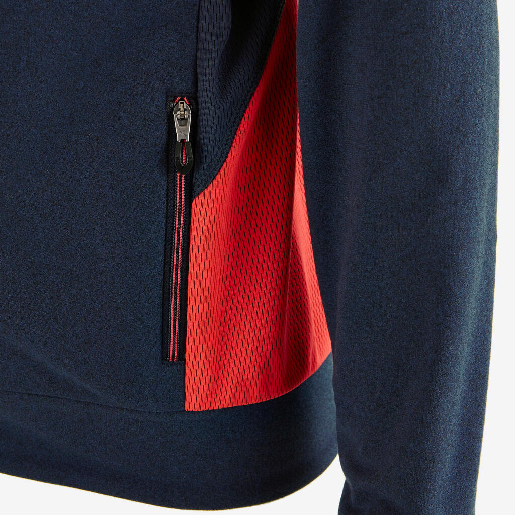 Veste capuche S900 Gym garçon bleu rouge
