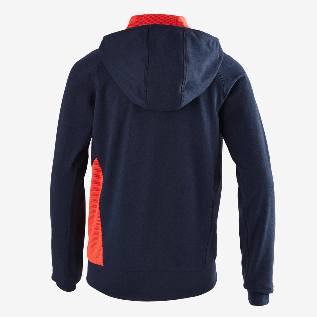 Veste capuche S900 Gym garçon bleu rouge