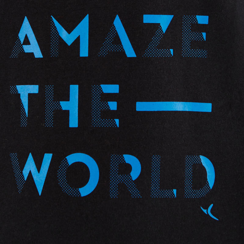 maglietta nera bambino decathlon