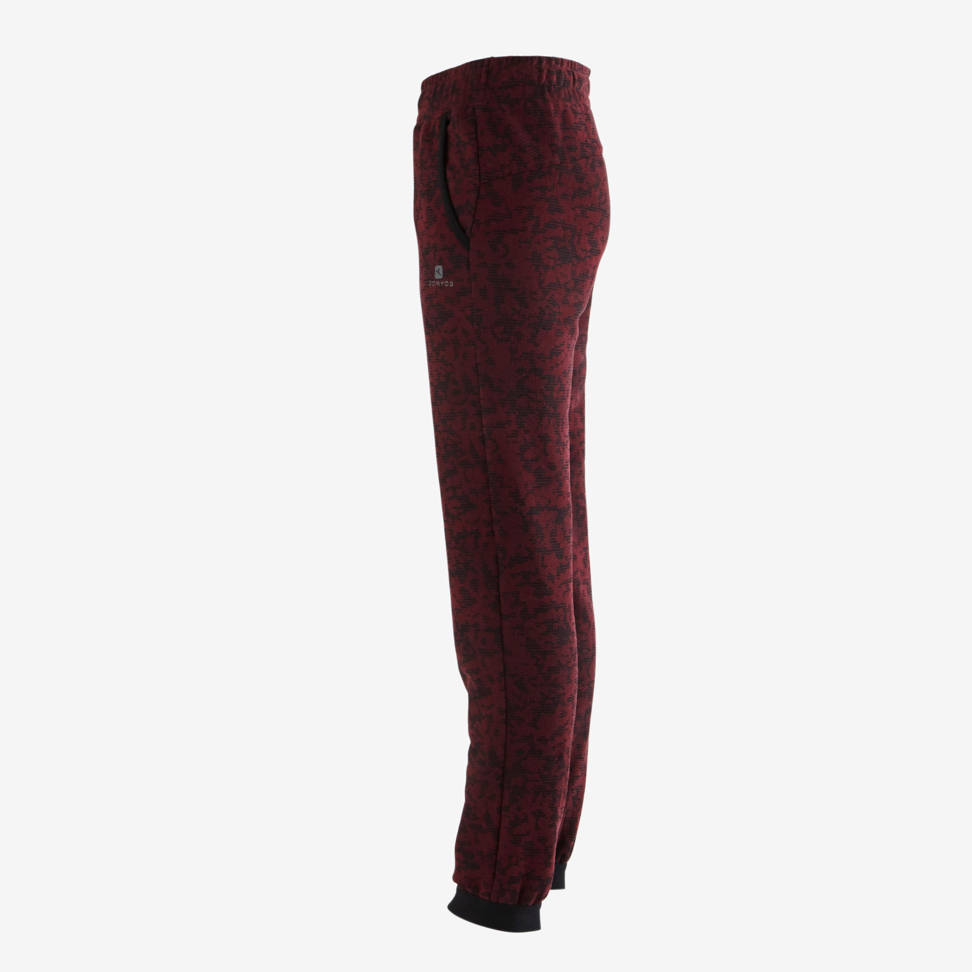 

Boys' Brushed Jersey Gym Bottoms - Burgundy Print, Red