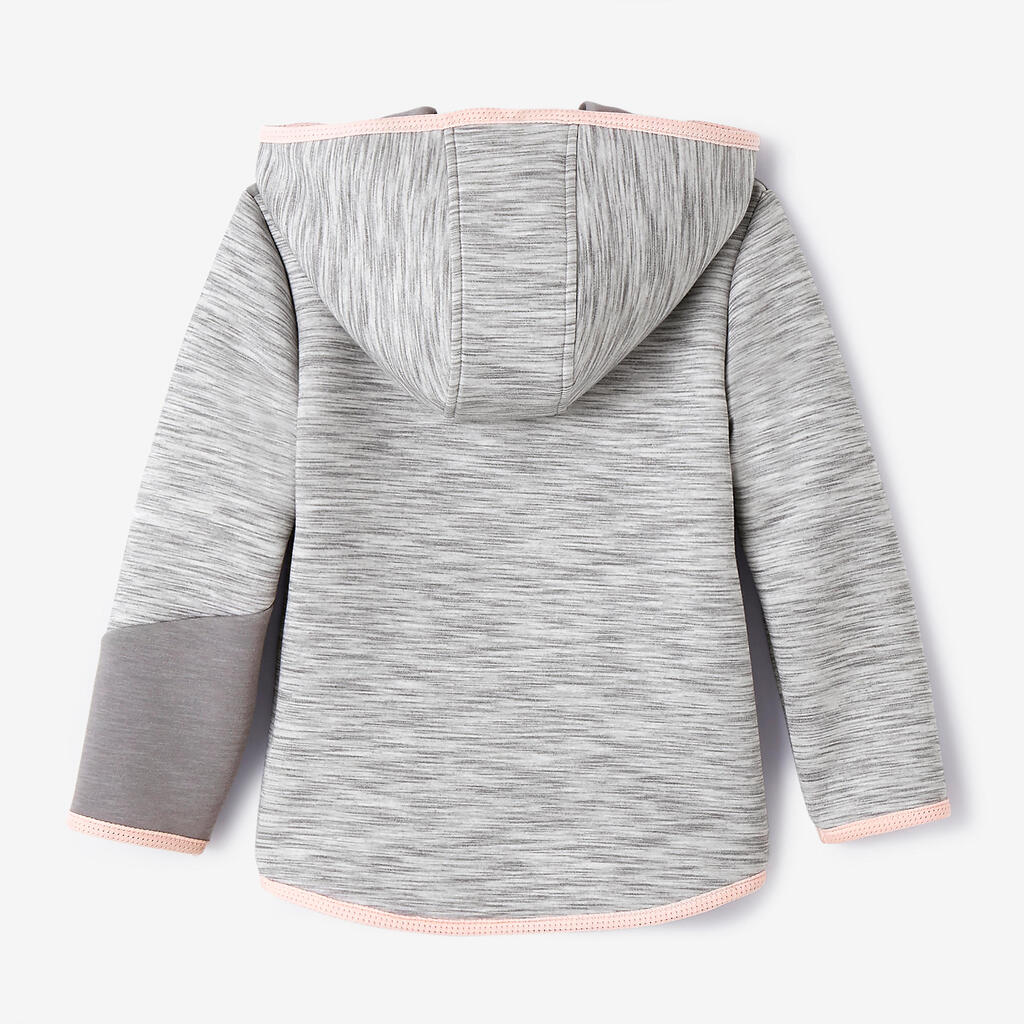 Kapuzenjacke 500 Babyturnen grau/blau