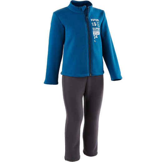 
      Warm'y 100 Baby Gym Zip-Up Tracksuit - Blue Print
  