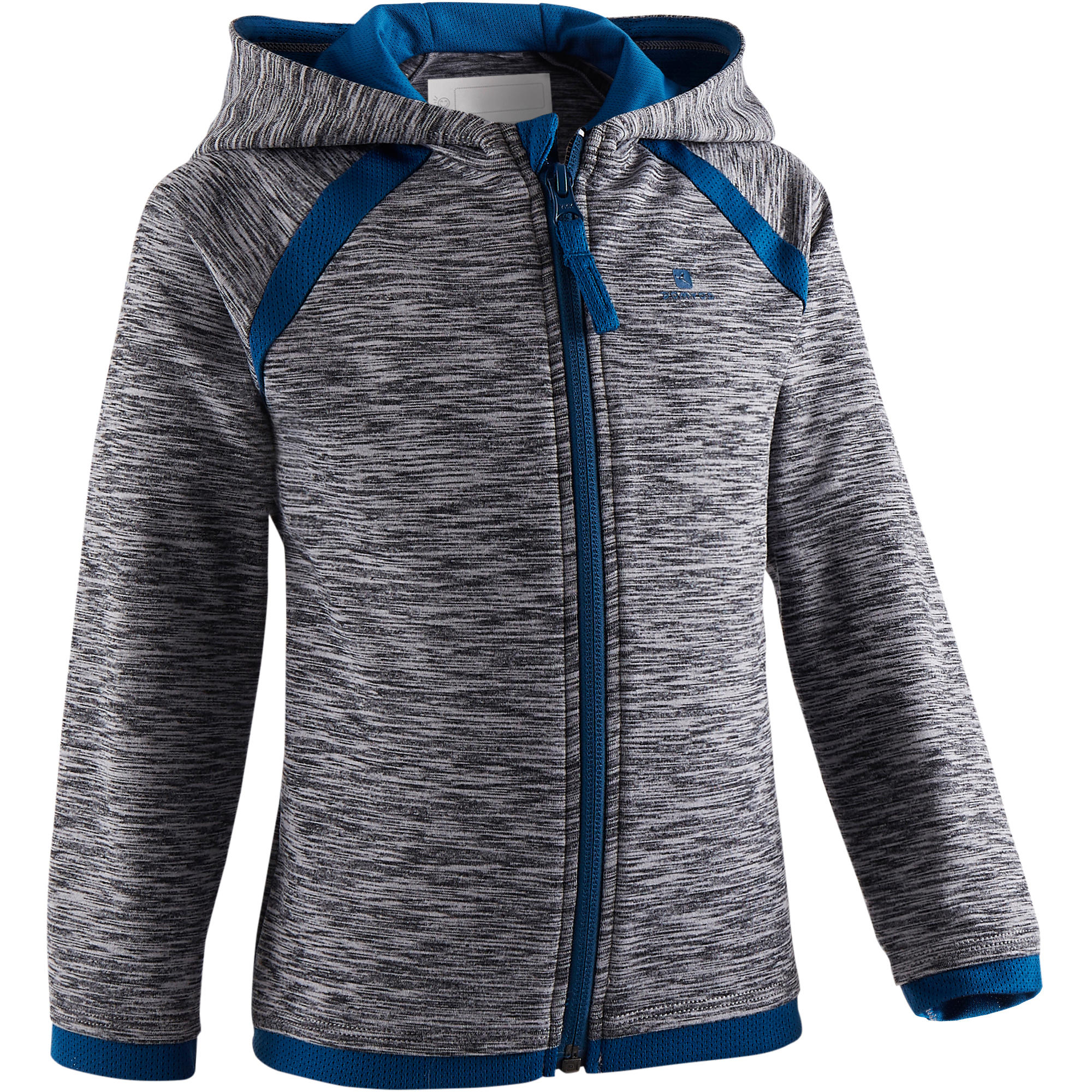 S500 Baby Gym Jacket Dark Grey/Blue Domyos by Decathlon