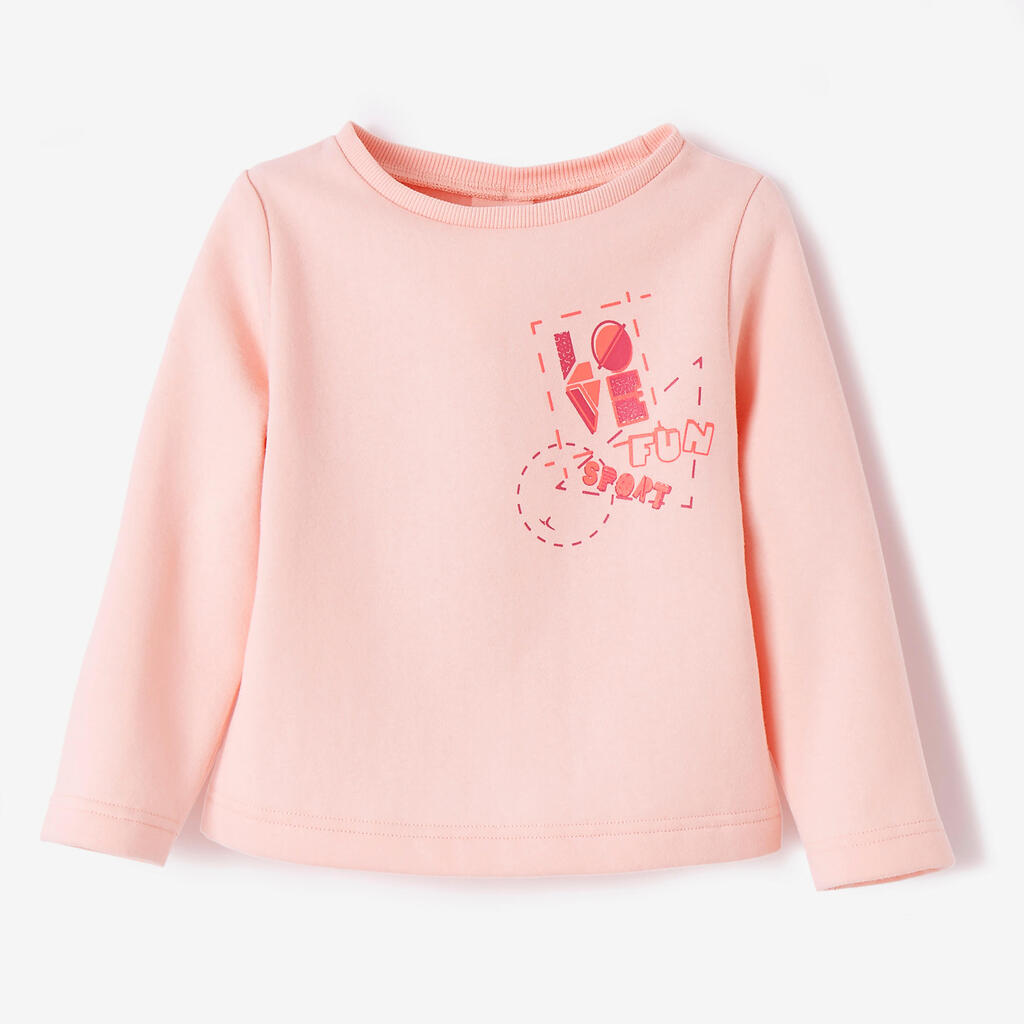 Sweatshirt 100 Babyturnen rosa