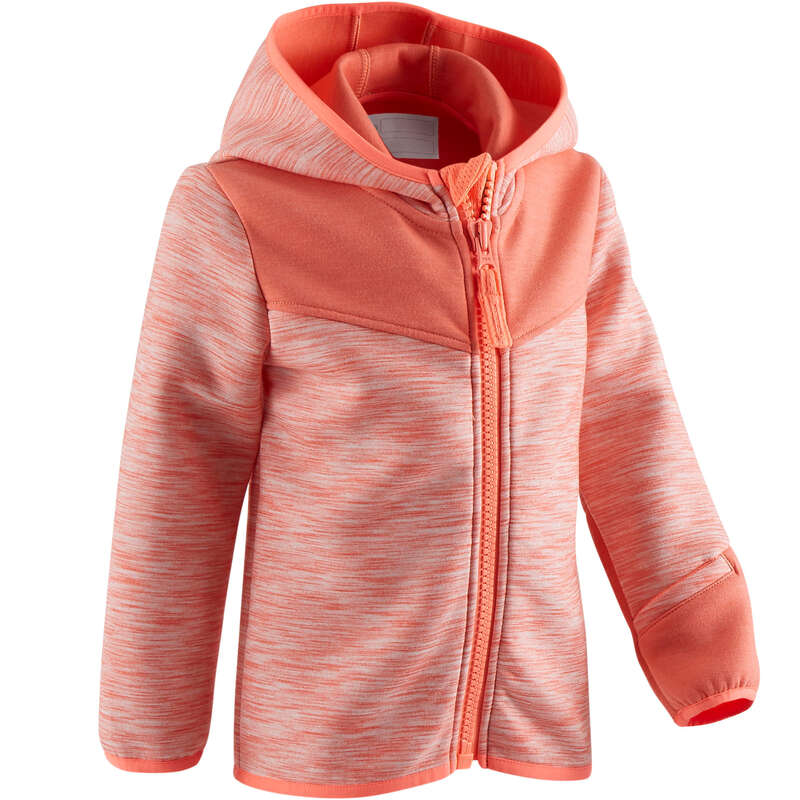 BABY GYM APPAREL Baby and Toddlers - 500 Jacket - Coral DOMYOS - Kids