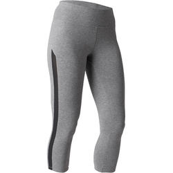Legging 7/8 520 slim Gym Stretching femme gris chiné